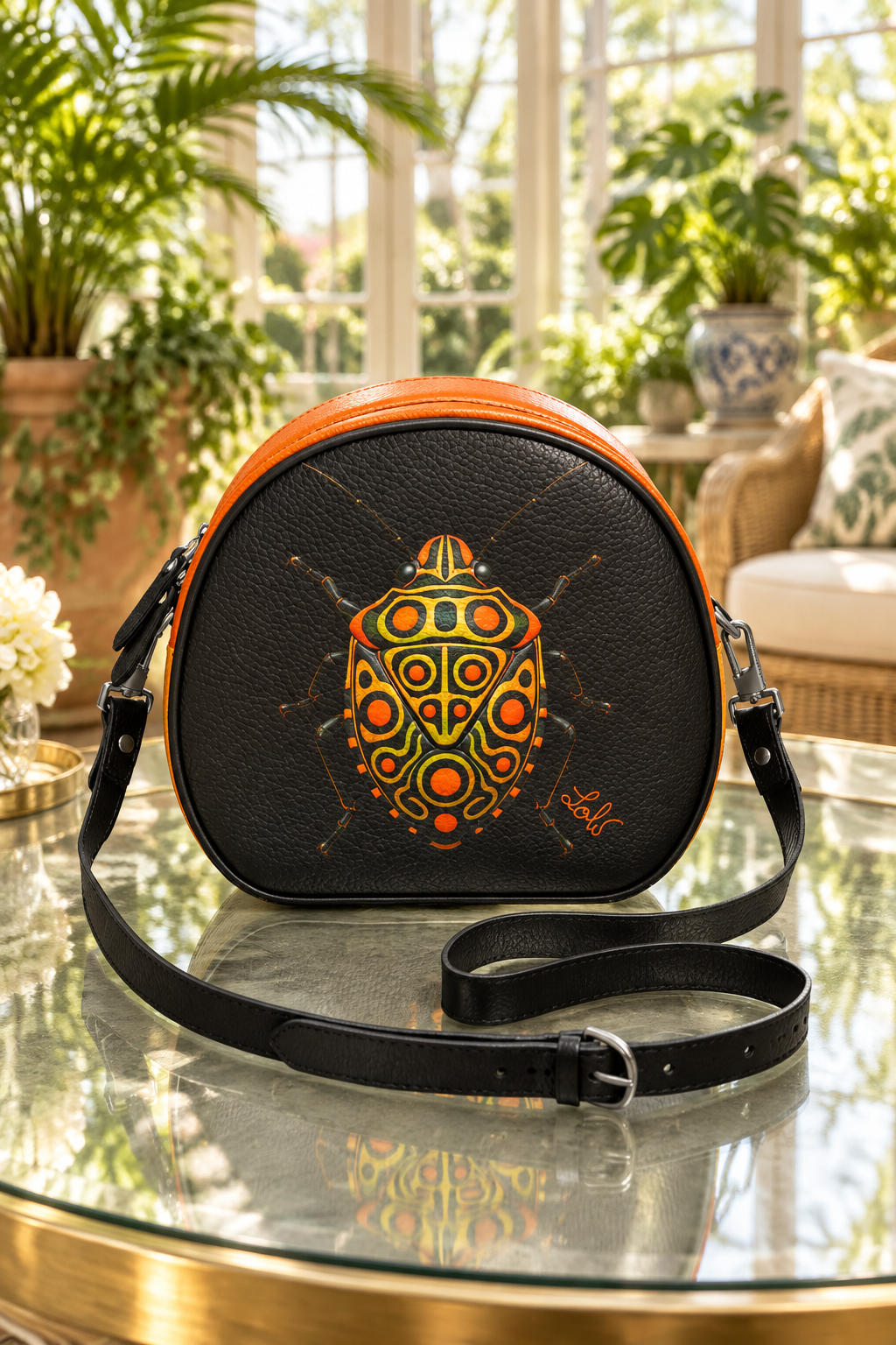 Sac à main Rond à bandoulière en cuir