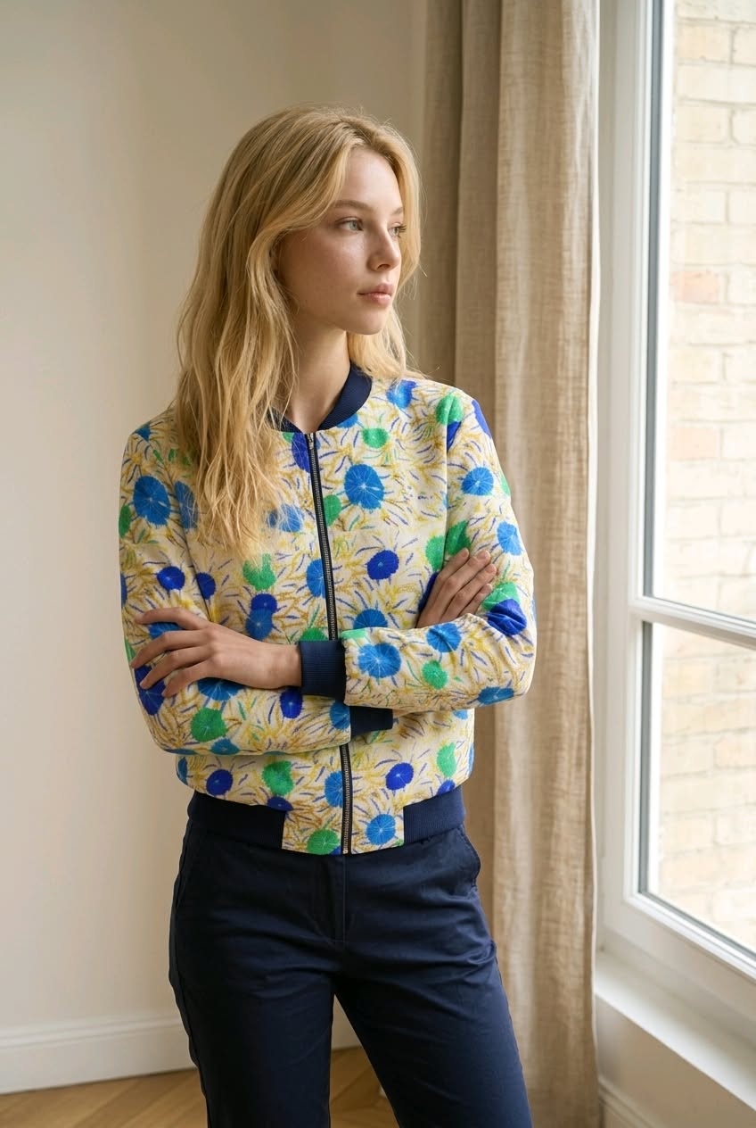 Blouson Bomber réversible en soie