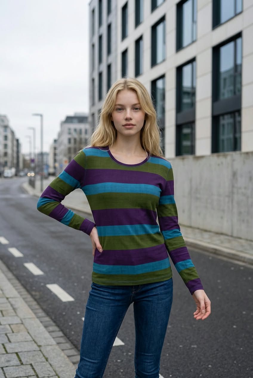 T-shirt rayé manches longues