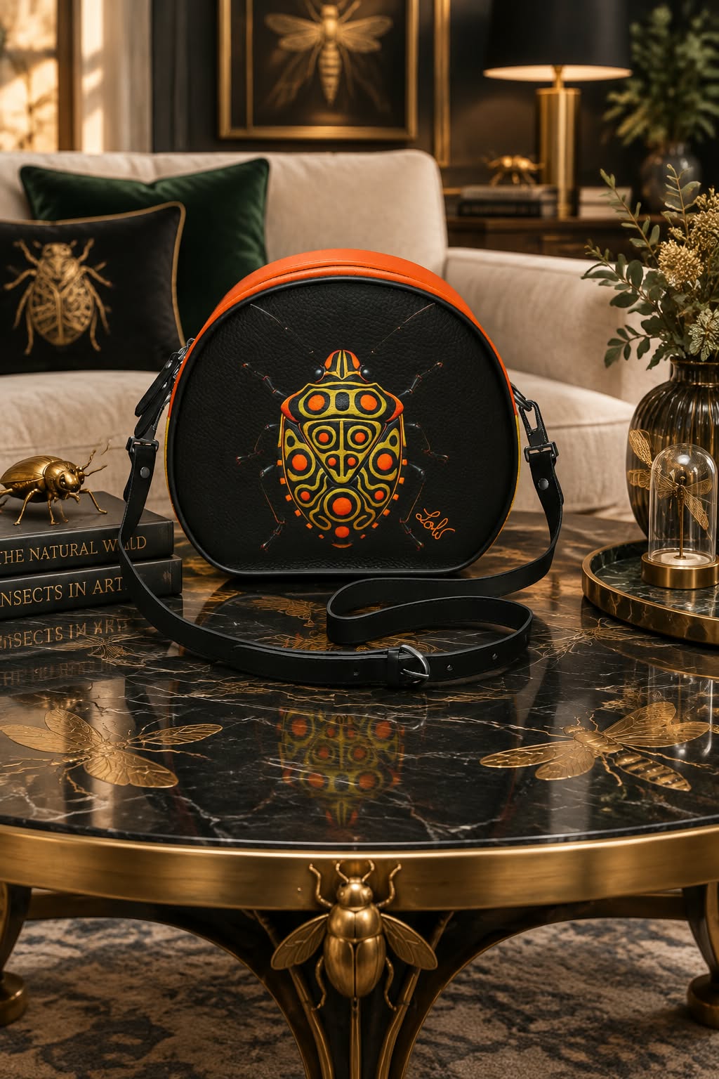 Sac à main Rond à bandoulière en cuir