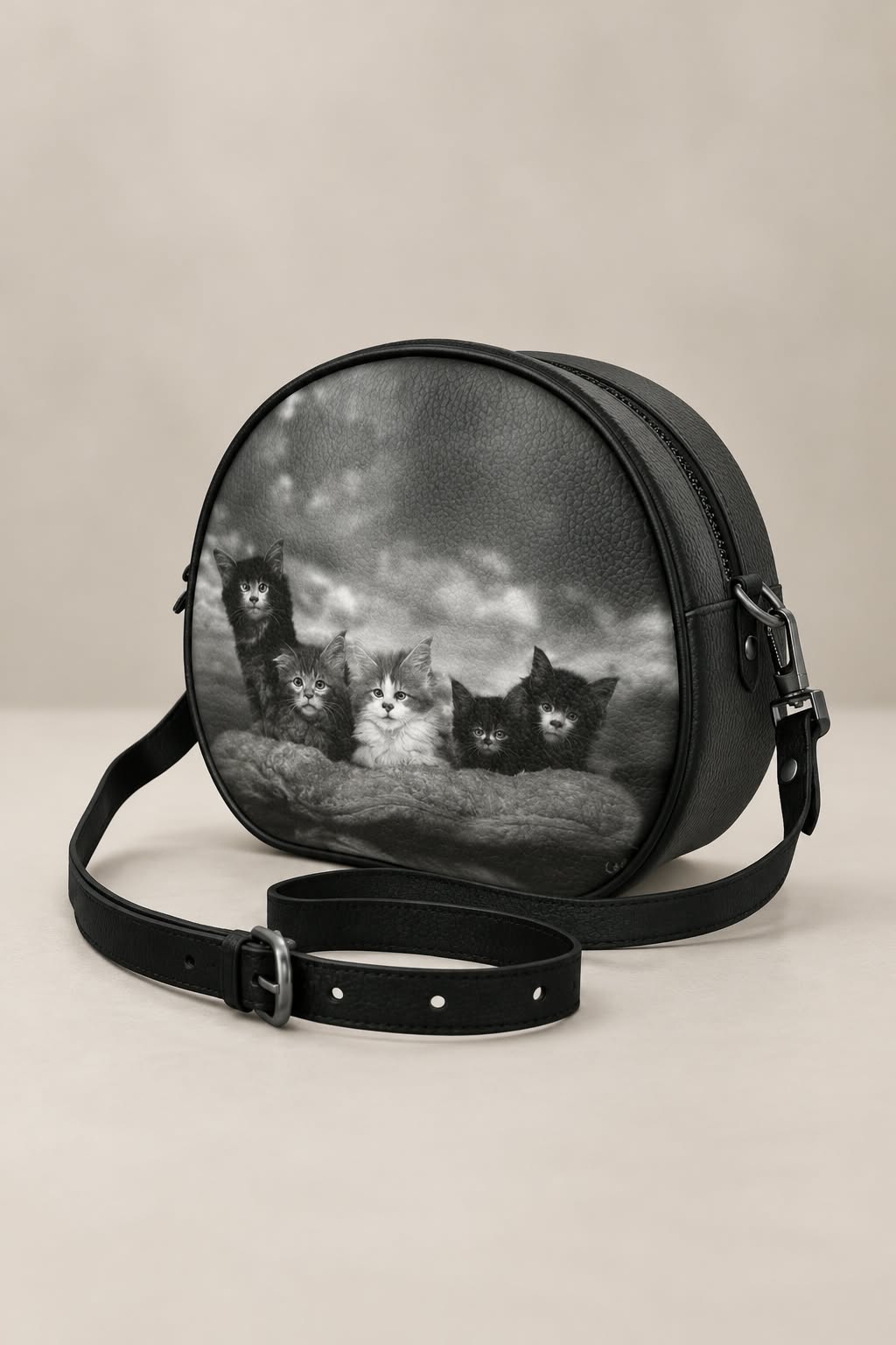 Sac à main Rond à bandoulière en cuir