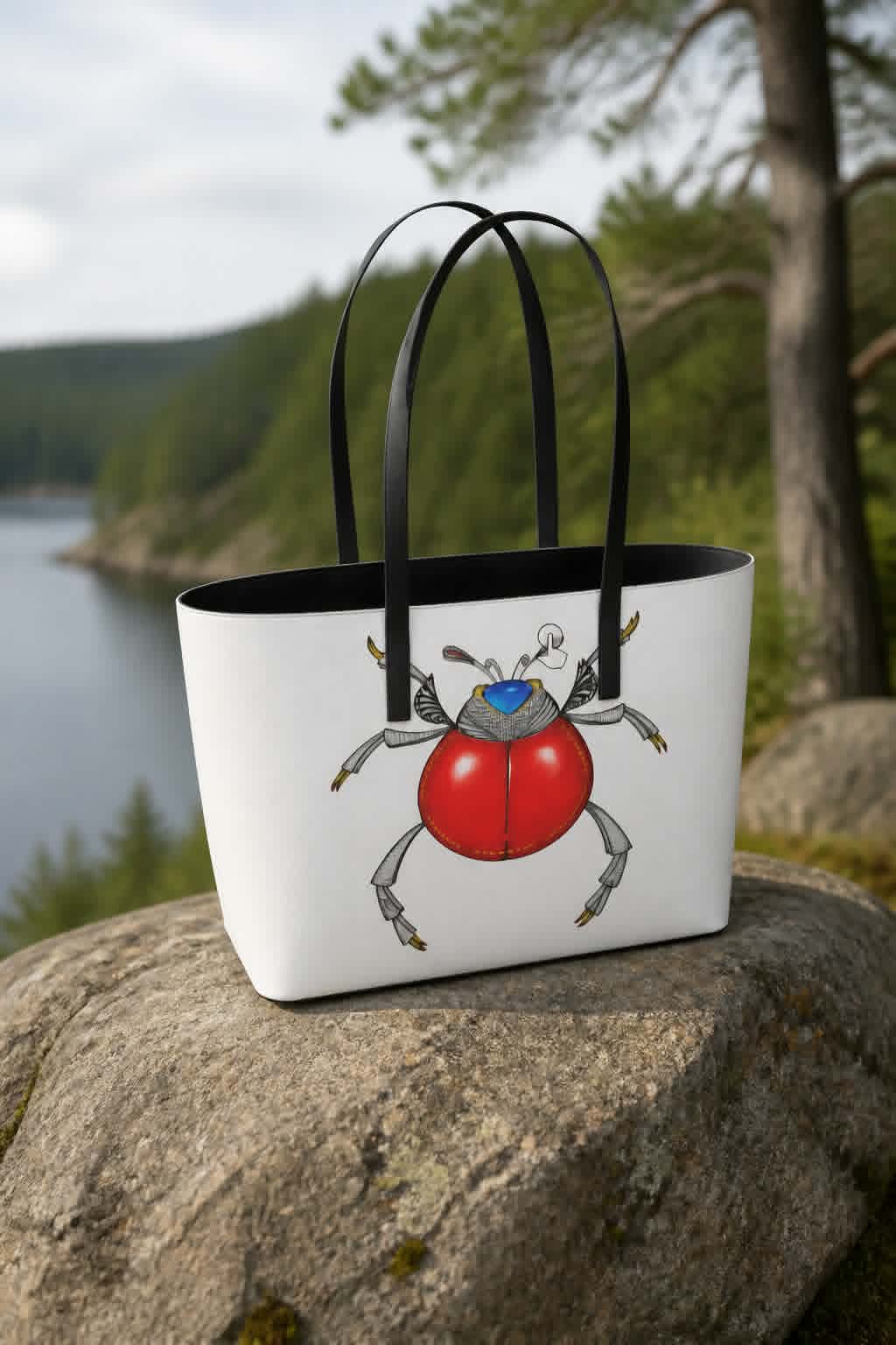 SCARABÉE D'ARGENT — Sac Cabas  Pour le sac avec la silhouette :