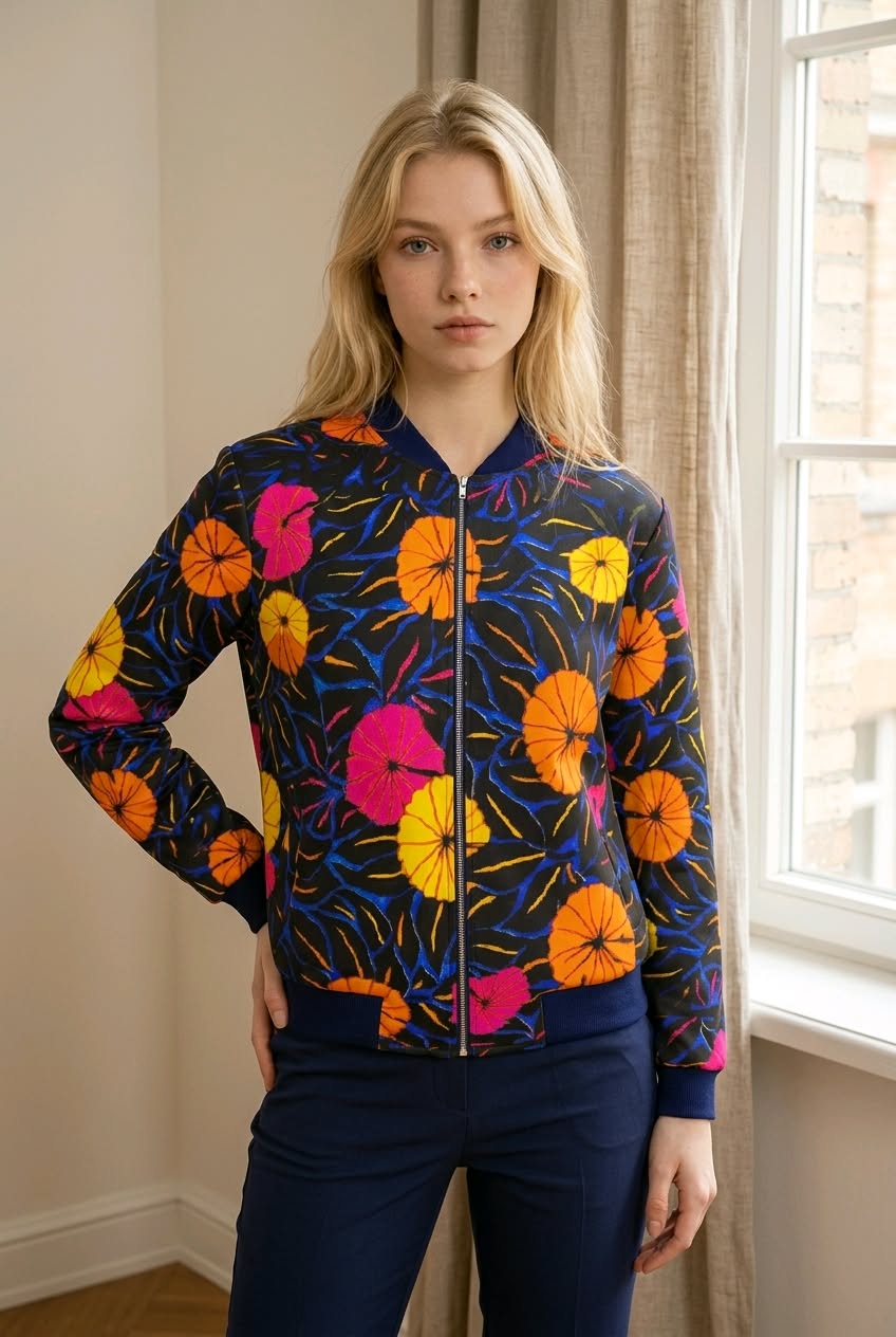 Blouson Bomber réversible en soie