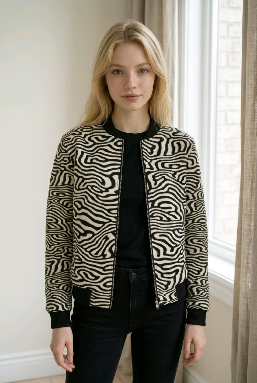 Blouson Bomber réversible en soie